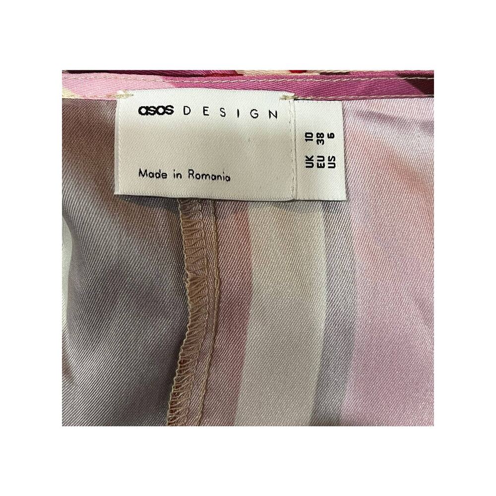 ASOS Design dress wrap mini 70s striped print - Picture 5 of 5
